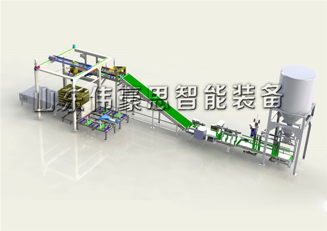 自動(dòng)包裝碼垛線（給袋式包裝機(jī)+高位碼垛機(jī)）